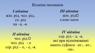 Відміни іменників