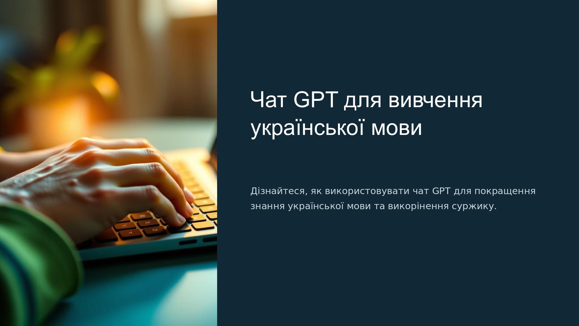 "Чат GPT для вивчення української мови" | Презентація. Самоосвіта