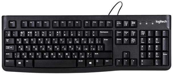 Клавіатура дротова Logitech K120 OEM Black UKR