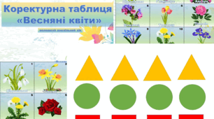 Коректурні таблиці "Весняні квіти"