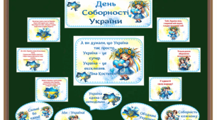 Набір "День Соборності України" (Оформлення на дошку + фотобутафорія)