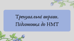 Презентація "Тренувальні вправи. Підготовка до НМТ"