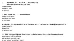 Conditionals, types 0, 1, 2, 3