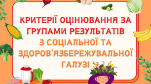 Критерії оцінювання за групами результатів з соціальної та здоров’язбережувальної галузі