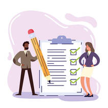 стокові ілюстрації на тему бізнесмен і жінка - робота виконана