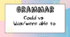 Grammar. Could  vs was / were able to