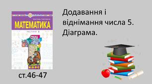 Презентація "Додавання і віднімання числа 5. Діаграма."
