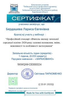 Професійний стандарт "Вчитель закладу загальної середньої освіти" 2024: основні положення, зміни, можливості та особливості застосування"