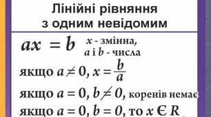 Лінійні рівняння