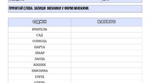 Робочий аркуш. Один-багато.
