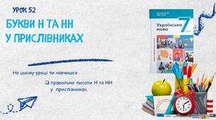 Букви н та нн  у прислівниках