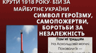 Розтяжка та інформаційний плакат "Крути 29.01.1918"