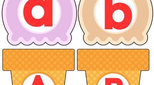 Alphabet ice cream match🍀🌺🍀🌺🍀🌺🍀