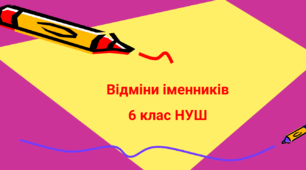Відміни іменників 6 клас НУШ