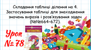 Математика 2 клас. Презентації уроків до підручника Н. О. Будна. Урок 78. (№№664–672).