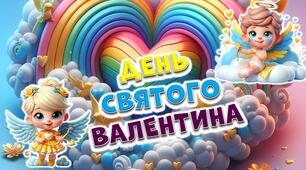 Інтерактивна презентація "День Святого Валентина" +Постер +Розмальовки  + Пазли