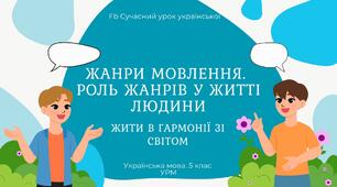РМ "Жанри мовлення. Роль жанрів у житті людини" УРМ Презентація
