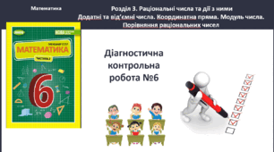 Діагностична контрольна робота. Додатні та від’ємні числа. Координатна пряма. Модуль числа. Порівняння раціональних чисел