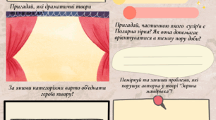 Робочий аркуш "Зоряна мандрівка" (Неда Неждана) 6 клас