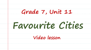 Prepare 7. Favourite Cities