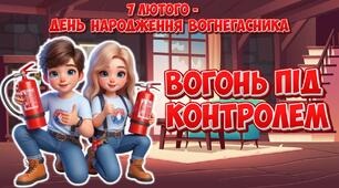 Анімована інформаційно-ігрова презентація "Вогонь під контролем" 7 лютого - День народження вогнегасника. Пожежна безпека