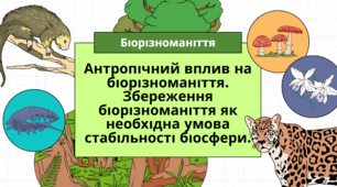  Антропічний вплив на біорізноманіття