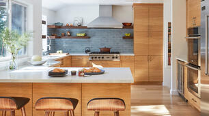 In the kitchen