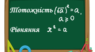 Квадратні корені. Рівняння x^2 = a