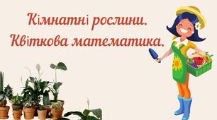 Логіко-математичний розвиток + Мовлення дитини "Кімнатні рослини. Квіткова математика"