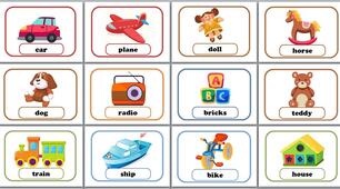 Картки з англійської мови на тему "Іграшки". Flashcards "Toys".