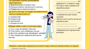 Хімічне виробництво, значення хімічного виробництва 9 клас