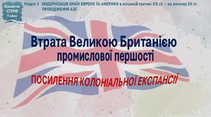 Презентація «Втрата Великою Британією промислової першості. Посилення колоніальної експансії»