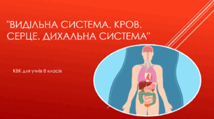 Презентація . КВК до тем: "Видільна система. Кров. Серце. Дихальна система"