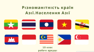 Робочі аркуші "Країни Азії. Населення"