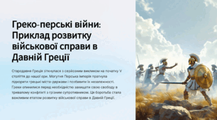 Греко-перські війни як приклад рівня розвитку військової справи в Давній Греції.