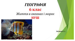 6 клас. Презентація "Життя в океанах і морях" НУШ
