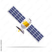 Poster, Print Cartoon satellite vector isolated illustration, 40x40 cm