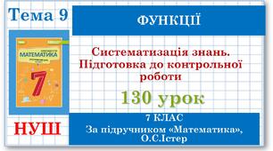 7 клас. Математика (НУШ, інтегрований курс). Урок №130. Систематизація знань і підготовка до тематичного оцінювання