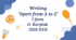 Writing "SPORT FROM A TO Z"  7 form O. Karpiuk 2024 NUS
