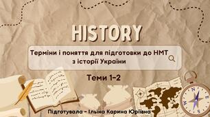 Терміни і поняття для підготовки до НМТ з історії України. Теми 1-2.