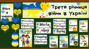 24 лютого 2025 року - Третя річниця  війни в Україні Матеріали для дітей