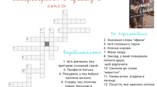 Наталка Малетич «Усе шкереберть.І в цьому є сенс». Кросворд