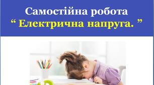 СР_Електрична напруга. Одиниця напруги. Вольтметр